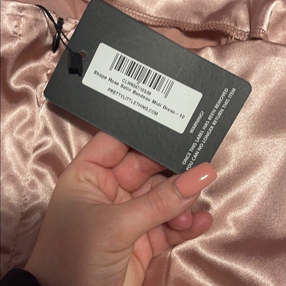 Rose satin midi dress - Picture 3 of 4